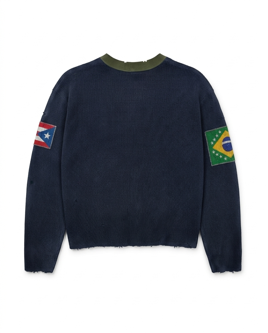 Navy Blue "Nationality" Sweater