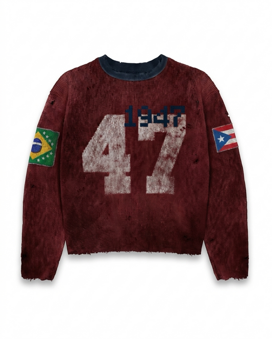 Red "Nationality" Sweater