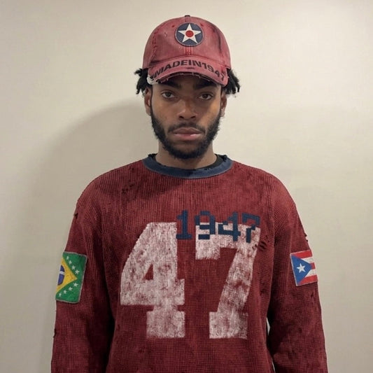 Red "Nationality" Sweater